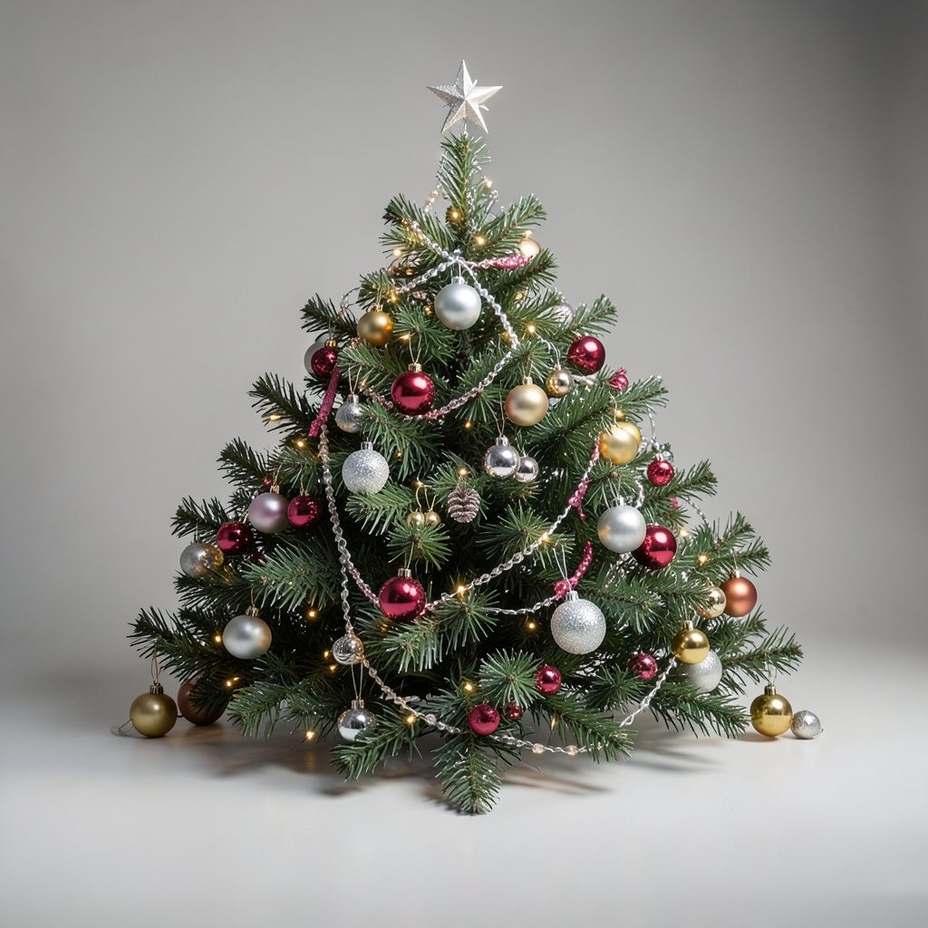 Festive holiday-red curtain folds caught in soft white spotlights, cheerful and warm